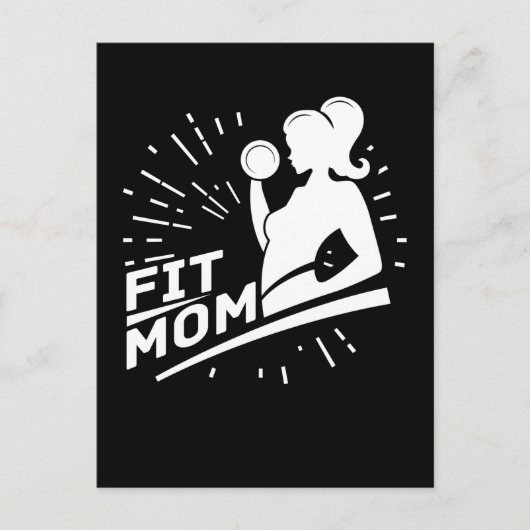Fitness Mama Weightlift Moeder Gym Exercise Briefkaart (Voorkant)