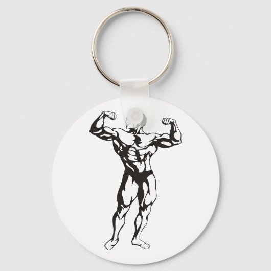 fitness Man spieren Sleutelhanger (Voorkant)