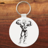 fitness Man spieren Sleutelhanger (Voorkant)