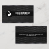 Fitness Manager | Metaalachtige afwerking | Koolst Visitekaartje (Voorkant / Achterkant)