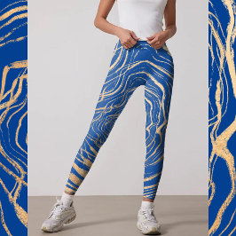 Fitness Meisje Elegantie Faux Gold Maze Geïnspiree Leggings