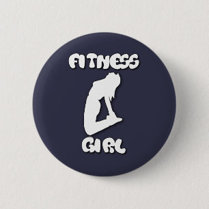 fitness meisje ronde button 5,7 cm