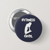 fitness meisje ronde button 5,7 cm (Voorkant /achterkant)