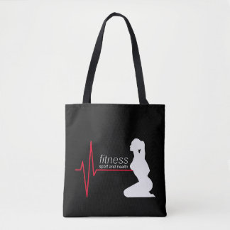 Fitness meisje tote bag