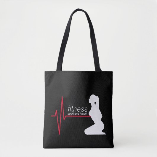 Fitness meisje tote bag (Voorkant)