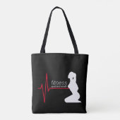 Fitness meisje tote bag (Achterkant)