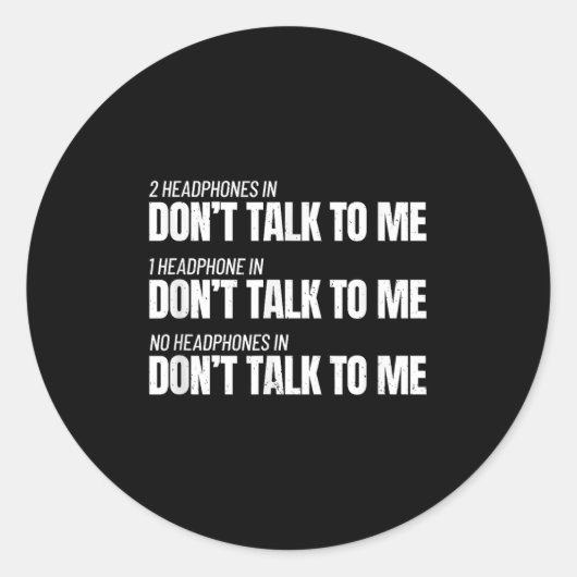 Fitness Meme - Don't Talk To Me At The Gym - Funny Ronde Sticker (Voorkant)