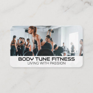Fitness Mensen Oefenen In Gym Visitekaartje