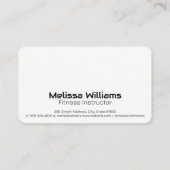 Fitness Mensen Oefenen In Gym Visitekaartje (Achterkant)