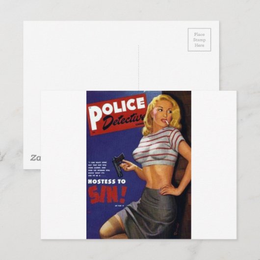 Fitness Model roken Briefkaart (Voorkant / Achterkant)