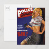 Fitness Model roken Briefkaart (Voorkant / Achterkant)