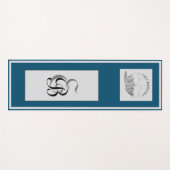 Fitness Monogram en Los Angeles Black voor hem Yogamat (Voorkant (horizontaal))