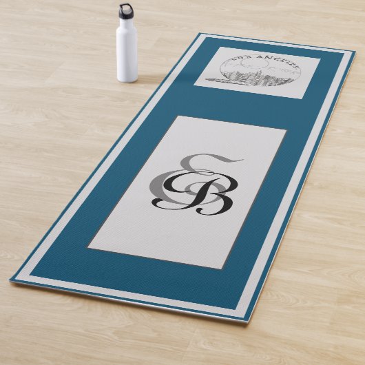 Fitness Monogram en Los Angeles Black voor hem Yogamat (In situ)