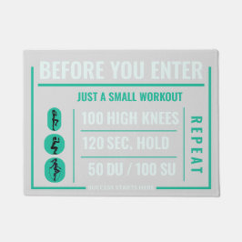 Fitness Motivatie begint bij de deur Deurmat