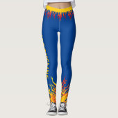 Fitness Motivatie DEEP BLUE Leggings (Voorkant)