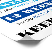 Fitness Motivatie Gewichtsverlies Poster (Hoek)