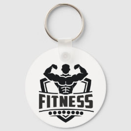 Fitness Motivatie Grafiek | Sterk & Actief Leven Sleutelhanger