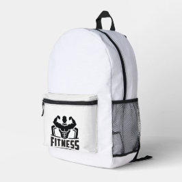 Fitness Motivatie Grafisch | Sterk & Actief Leven Bedrukte Rugzak