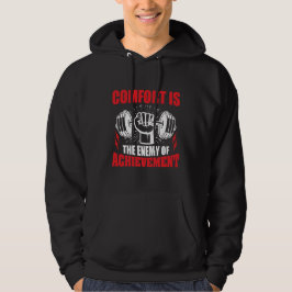 Fitness Motivatie Quote Dumbbell Lifting Gym Hoodie