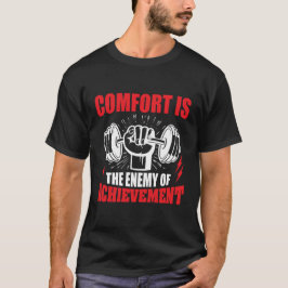 Fitness Motivatie Quote Dumbbell Lifting Gym T-shirt