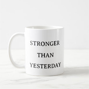 Fitness Motivatie - Sterker dan gisteren Gym Koffiemok