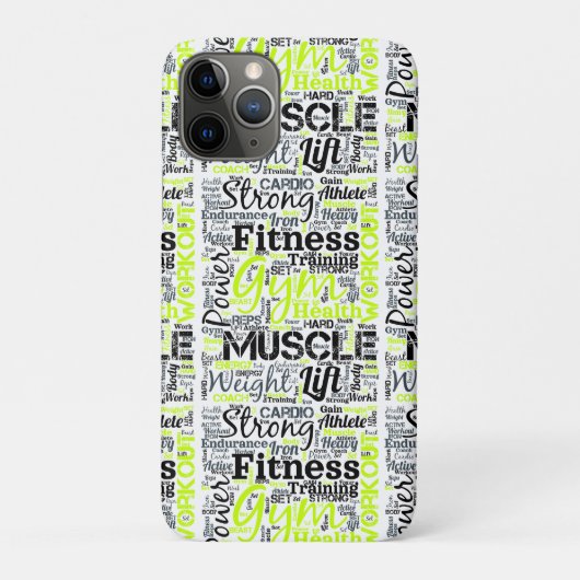 Fitness Motivatie Typografie Ontwerp Case-Mate iPhone Case (Achterkant)
