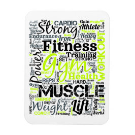 Fitness Motivatie Typografie Ontwerp Magneet