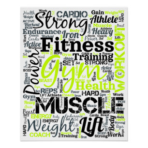 Fitness Motivatie Typografie Ontwerp Perfect Poster