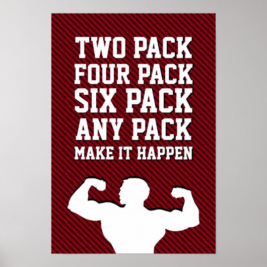 Fitness Motivation Citaat Nieuwe Moderne Typografi Poster (Voorkant)