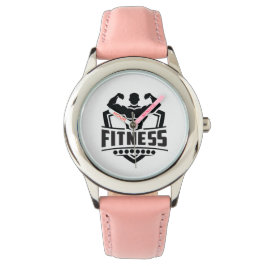 Fitness Motivation Graphic | Strong & Active Life Horloge