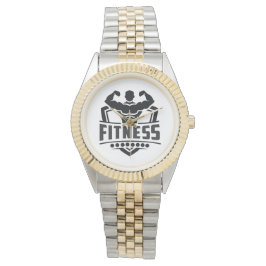 Fitness Motivation Graphic | Strong & Active Life Horloge