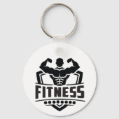 Fitness Motivation Graphic | Strong & Active Life Sleutelhanger (Voorkant)