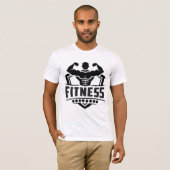 Fitness Motivation Graphic | Strong & Active Life T-shirt (Voorkant volledig)