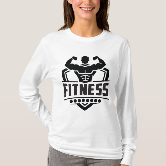 Fitness Motivation Graphic | Strong & Active Life T-shirt (Voorkant)