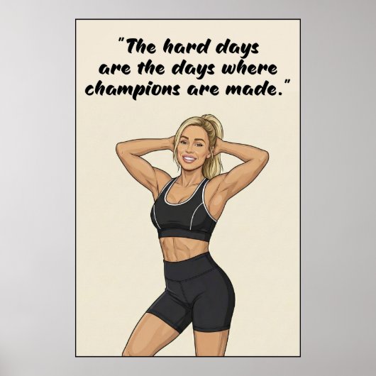 Fitness Motivation Poster  (Voorkant)
