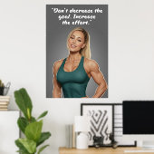 Fitness Motivation Poster – Increase the Effort (Thuiskantoor)