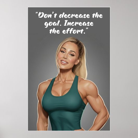 Fitness Motivation Poster – Increase the Effort (Voorkant)