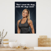 Fitness Motivation Poster – Make the Days Count (Keuken)