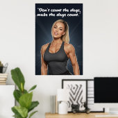 Fitness Motivation Poster – Make the Days Count (Thuiskantoor)