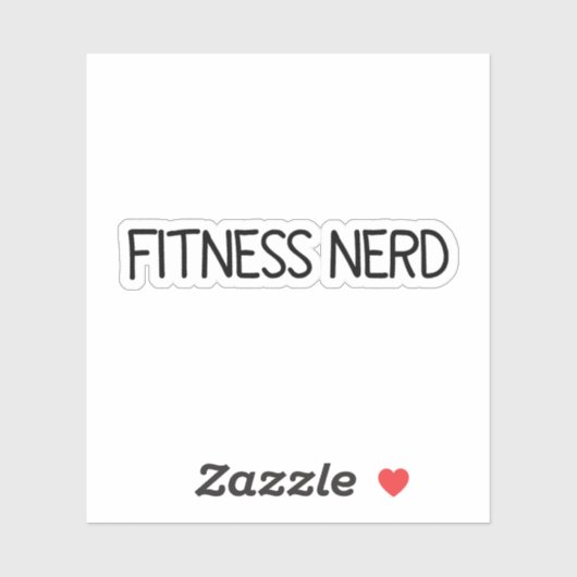Fitness Nerd Sticker, Vinyl Stickers (Vel)