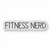 Fitness Nerd Sticker, Vinyl Stickers (Voorkant)