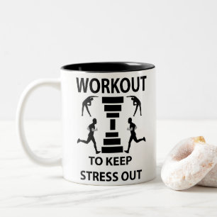 Fitness Oefening Gym Tweekleurige Koffiemok