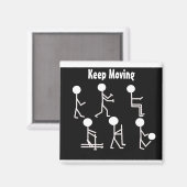 Fitness ontwerp in zwart en wit magneet (Voorkant / Achterkant)