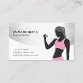 Fitness Personal Trainer Beauty Girl Modern Visitekaartje (Voorkant)