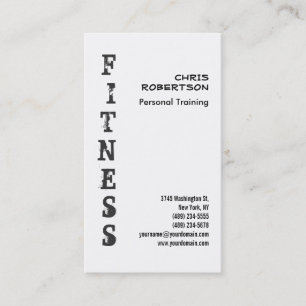 Fitness Personal Trainer Black White Visitekaartje