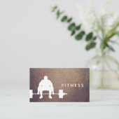 Fitness Personal Trainer Bodybuilder Grunge Visitekaartje (Staand voorkant)