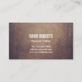 Fitness Personal Trainer Bodybuilder Grunge Visitekaartje (Achterkant)