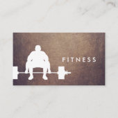Fitness Personal Trainer Bodybuilder Grunge Visitekaartje (Voorkant)