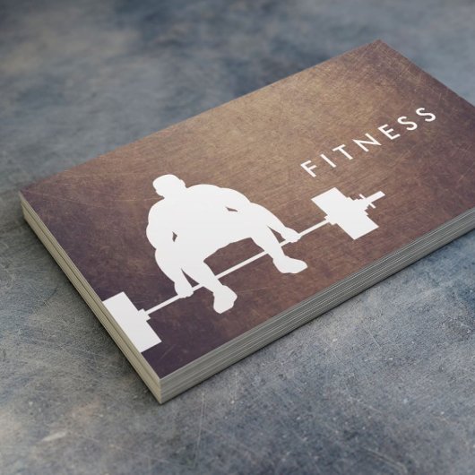 Fitness Personal Trainer Bodybuilder Grunge Visitekaartje