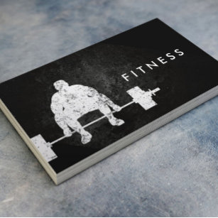 Fitness Personal Trainer Bodybuilder Workout Dark Visitekaartje